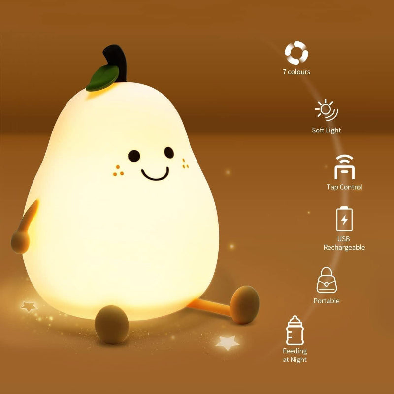 Cute Pear Night Light for Kids